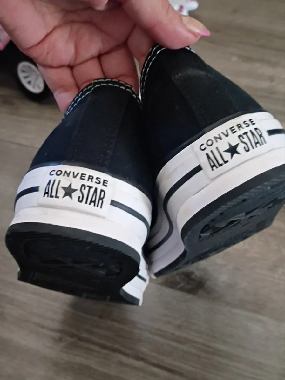 Converse Kids Black Canvas Low-Top Sneakers with White Accents
